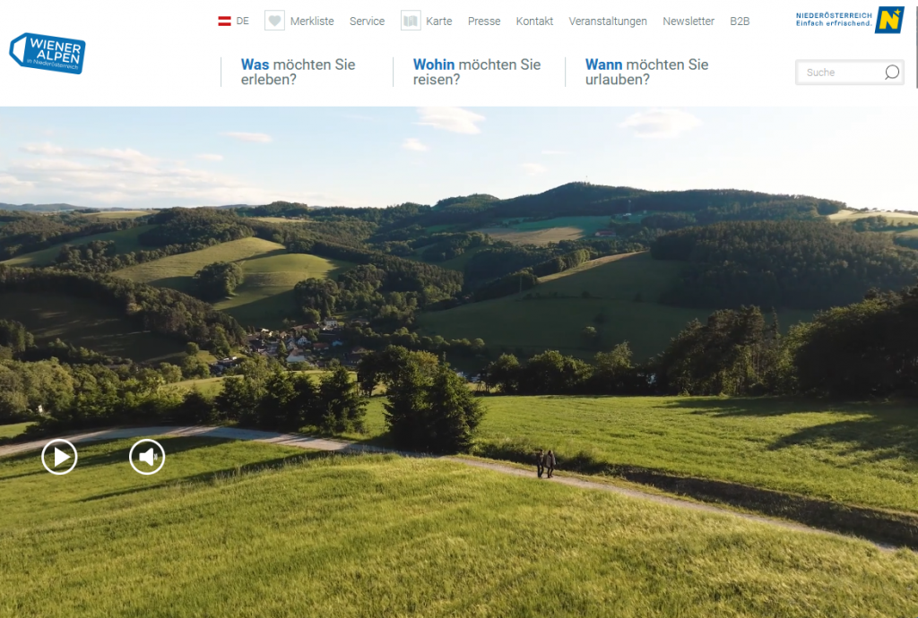 Das ist die Homepage der ImpressummerkenWiener Alpen in Niederösterreich Tourismus GmbH
Schlossstrasse 1
2801 Katzelsdorf